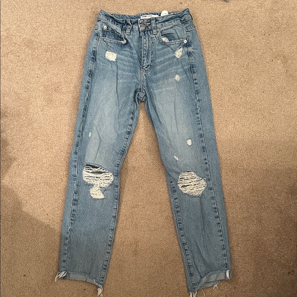 Garage Denim - Garage Distressed Light Blue Boyfriend Jeans